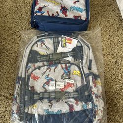 Pottery Barn Spider-Man Back Pack And Lunch Box