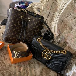  Brown Bag $150 Black Bag $140 Belt 34/36 $100 