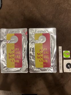 Anti Social Social Club x retaW Door Tag Air Freshener with stickers
