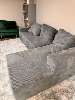 Unframed Amazon Couch - Gray