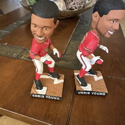 2 CRIS YOUNG BUBLEHEAD DBACKS PERFECT CONDITION BEAUTIFUL ESTATUA S 
