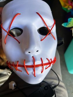 Purge halloween mask light up