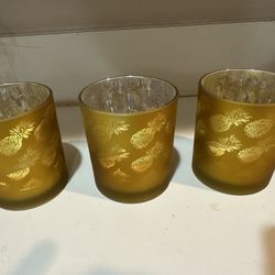 Pineapple Tea light Candle Holder (NEW). Pfaltzgraff Set of 3