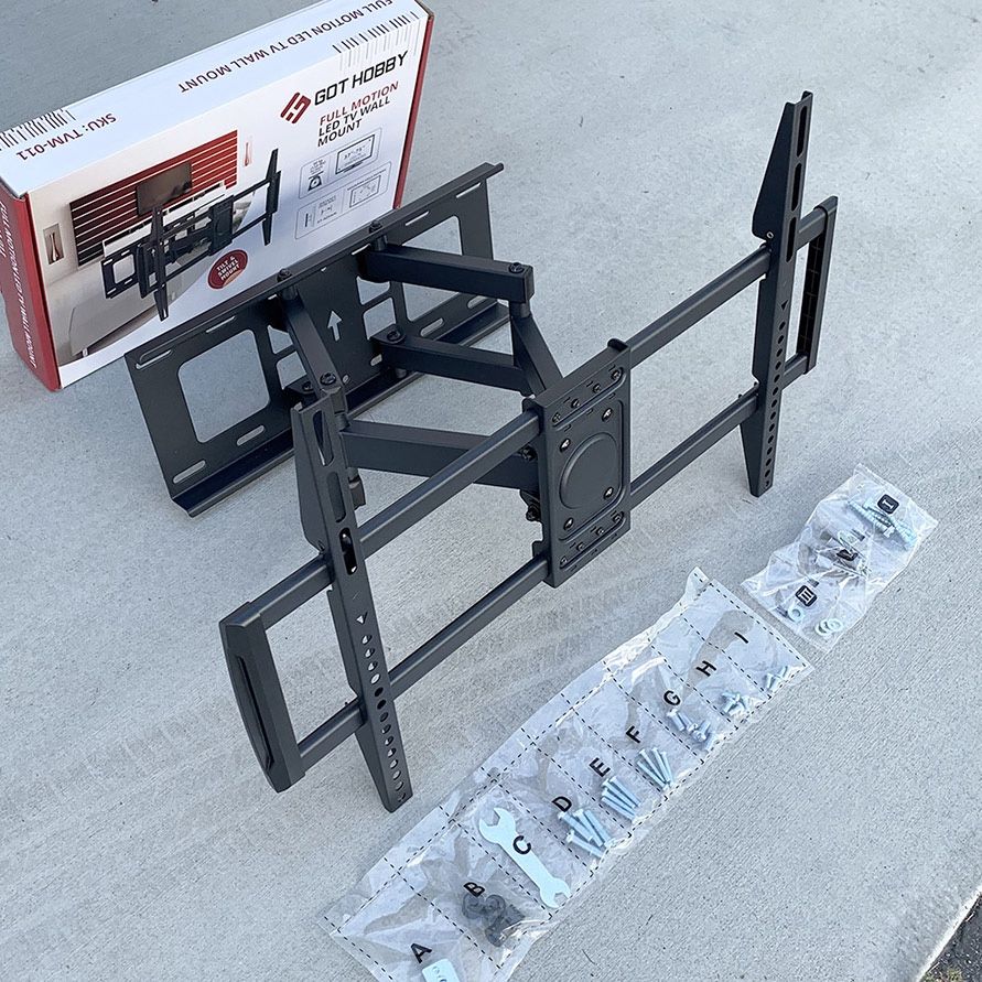 (New) $45 Large Swivel 37-75” TV Wall Mount Bracket, VESA 600x400mm, Max Weight 110 LBS