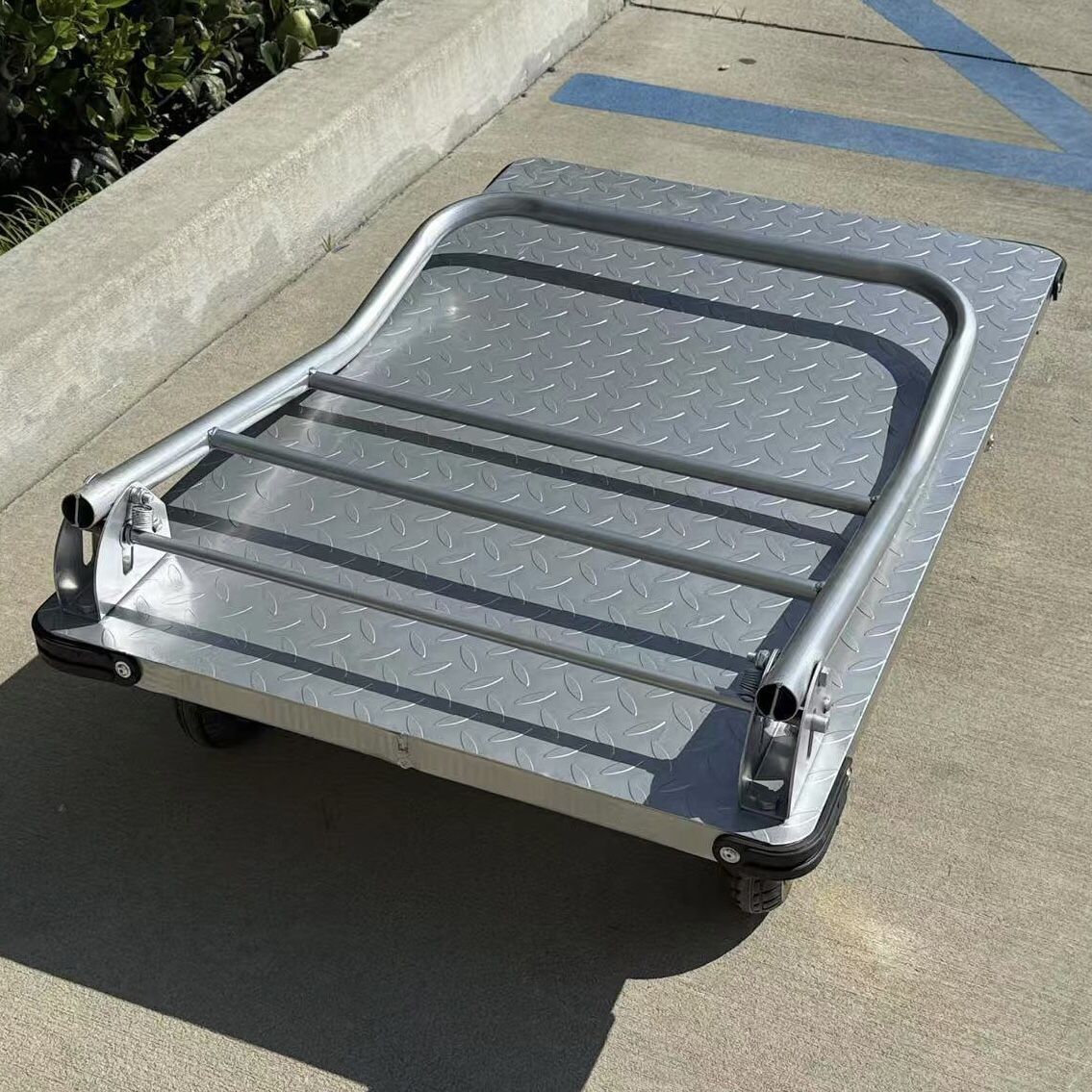 New In Box 1600 Lbs Capacity Heavy Duty Foldable 36x24 Inch Platform Flat Bed Push Cart Dolly Warehouse Equipment Tool