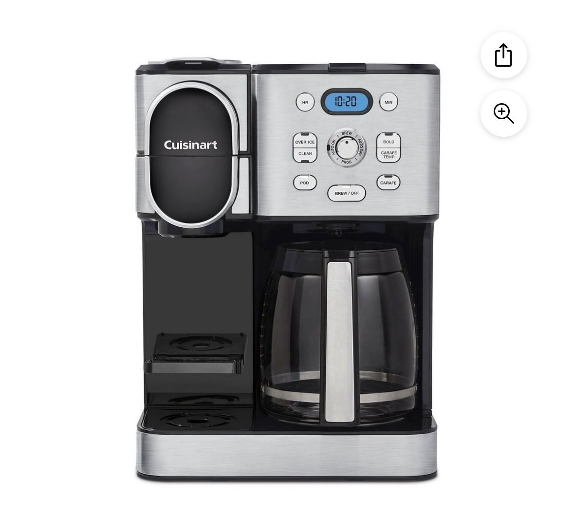 Cuisinart 2-in-1 Coffeemaker, 12 Cup Capacity, Single Serve, Hot or Iced