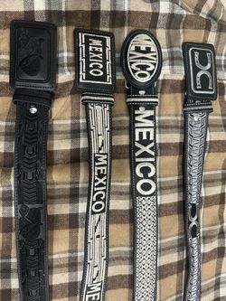 Mexico Embroidered Belts Set of 4