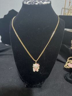 HK women Chain Necklace Oro Laminado