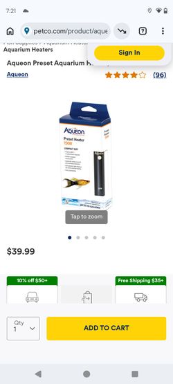 Aquatic heaters fish tank heaters