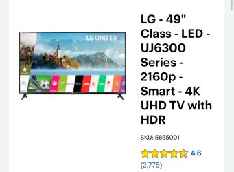 LG 49” 4K HDR Smart TV