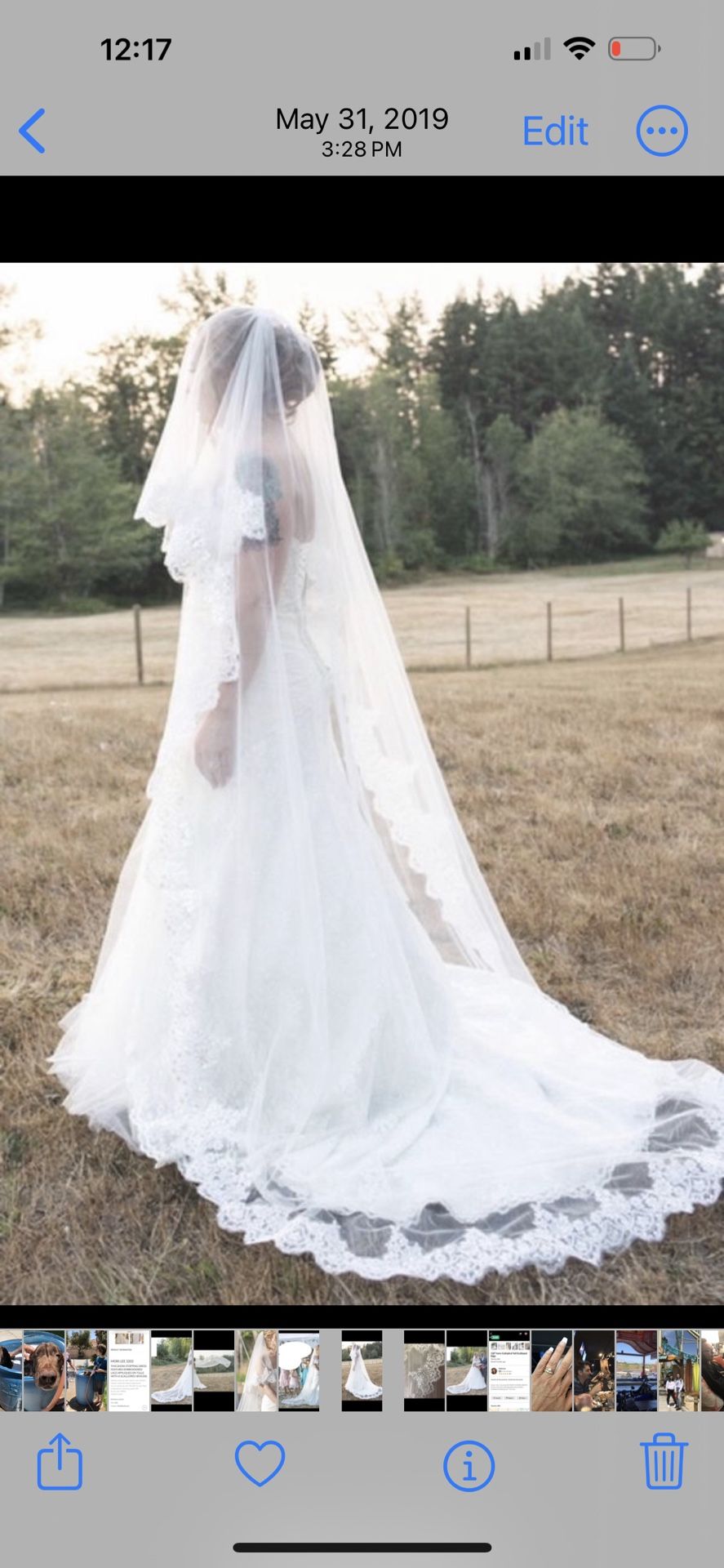 Beautiful wedding veil