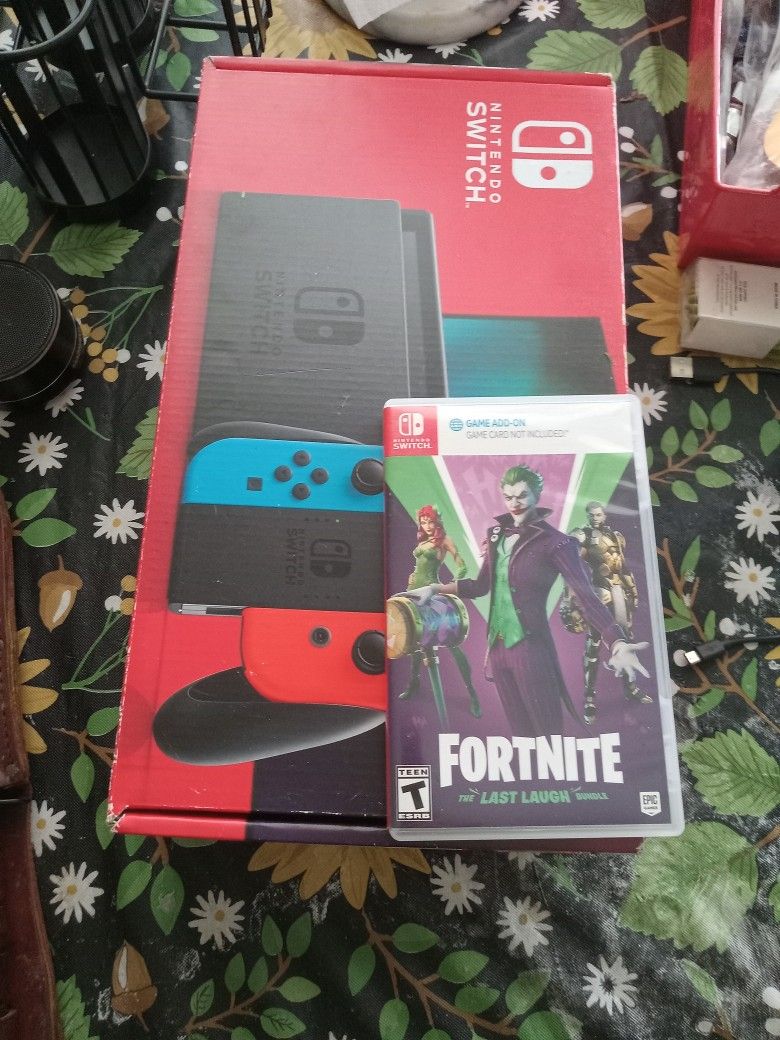Nintendo switch for sale with free Fortnite Last laugh bundle