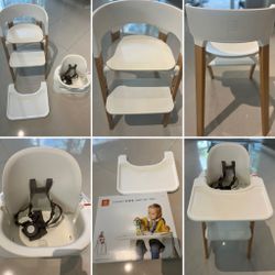 Stokke Steps High Chair – White (with Baby Set & Tray) 