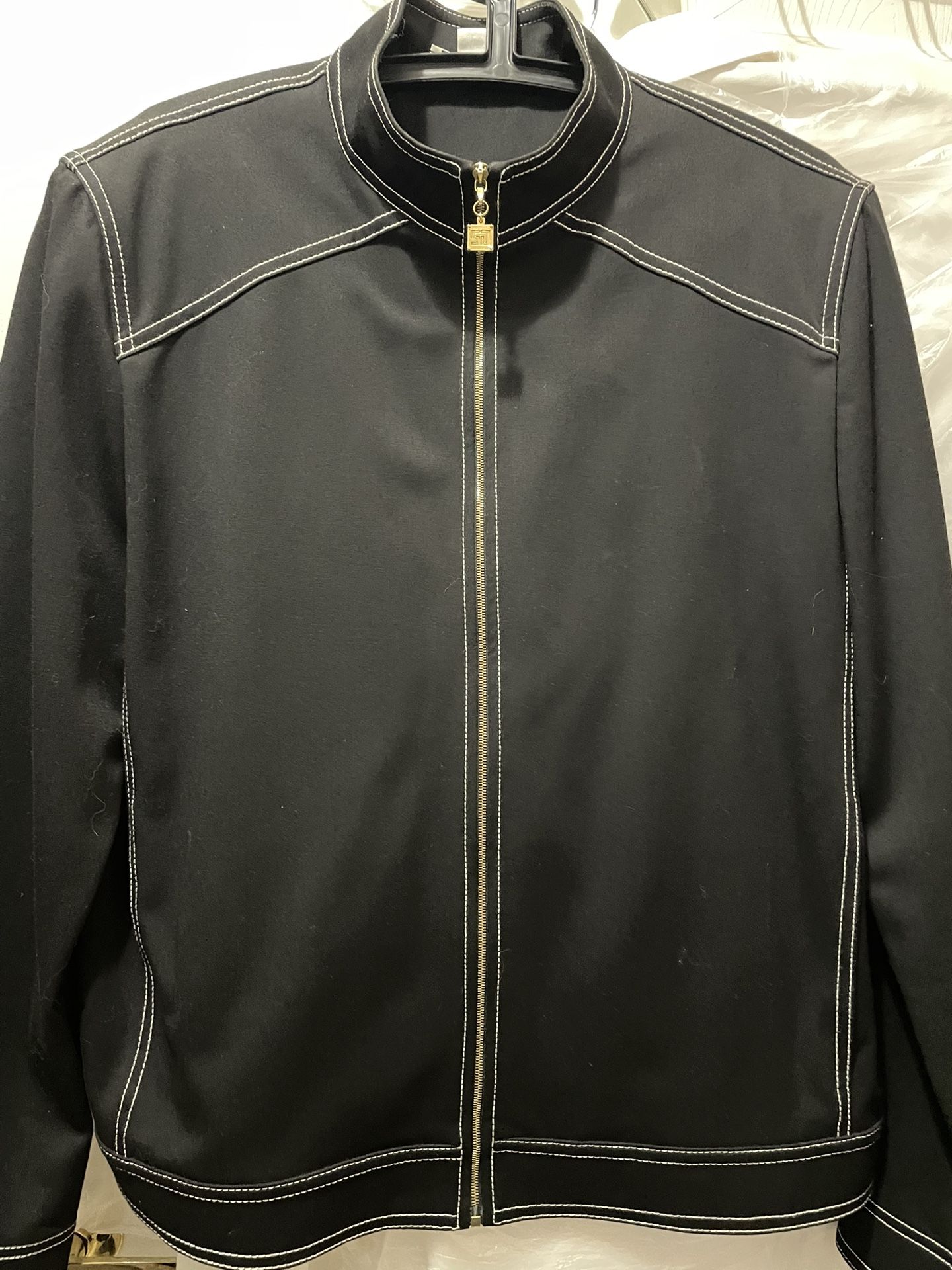 St. John Jacket Sport by Marie Grey Sz Large , Black