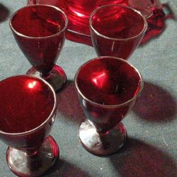 Antique Ruby Red Glass 