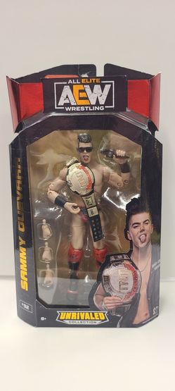 Jazwares AEW Unrivaled Champions Sammy Guevara Action Figure w/ TBS Title