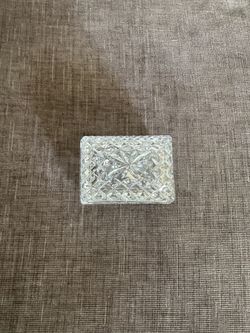 Small Crystal Glass Trinket Box