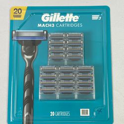 Gillette Mach3 Men's Razor Blade Refills (20 