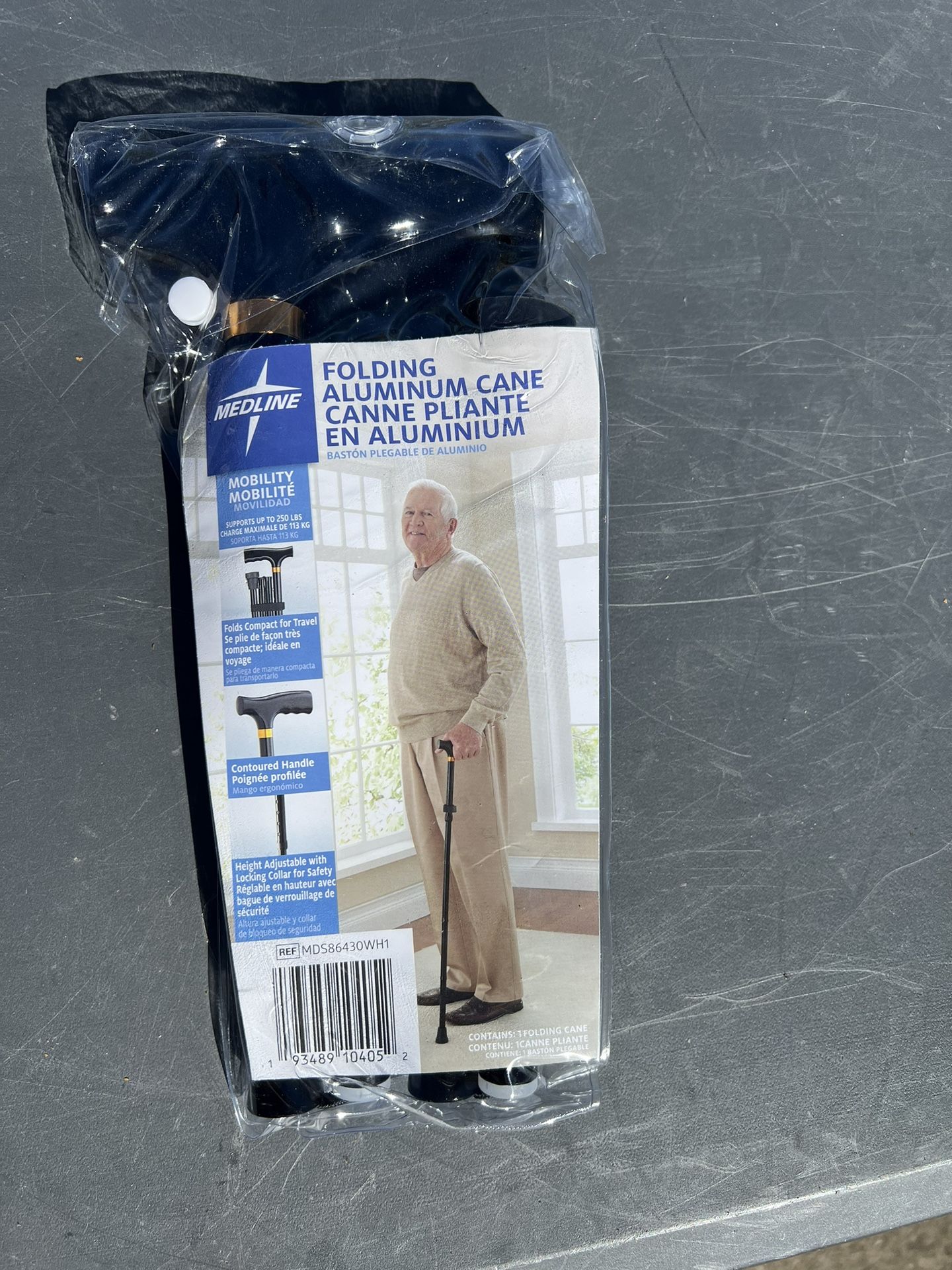 Medline Folding Aluminum Cane