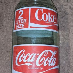 Vintage 2 Liter Coke Cola Glass Bottle