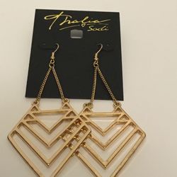 Thalia & Sodi Gold Tone Triangle Earrings