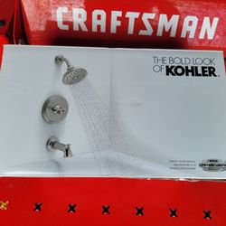 Kohler Handle Brushed Nicel Bath Tub Shower Trim Set  $100