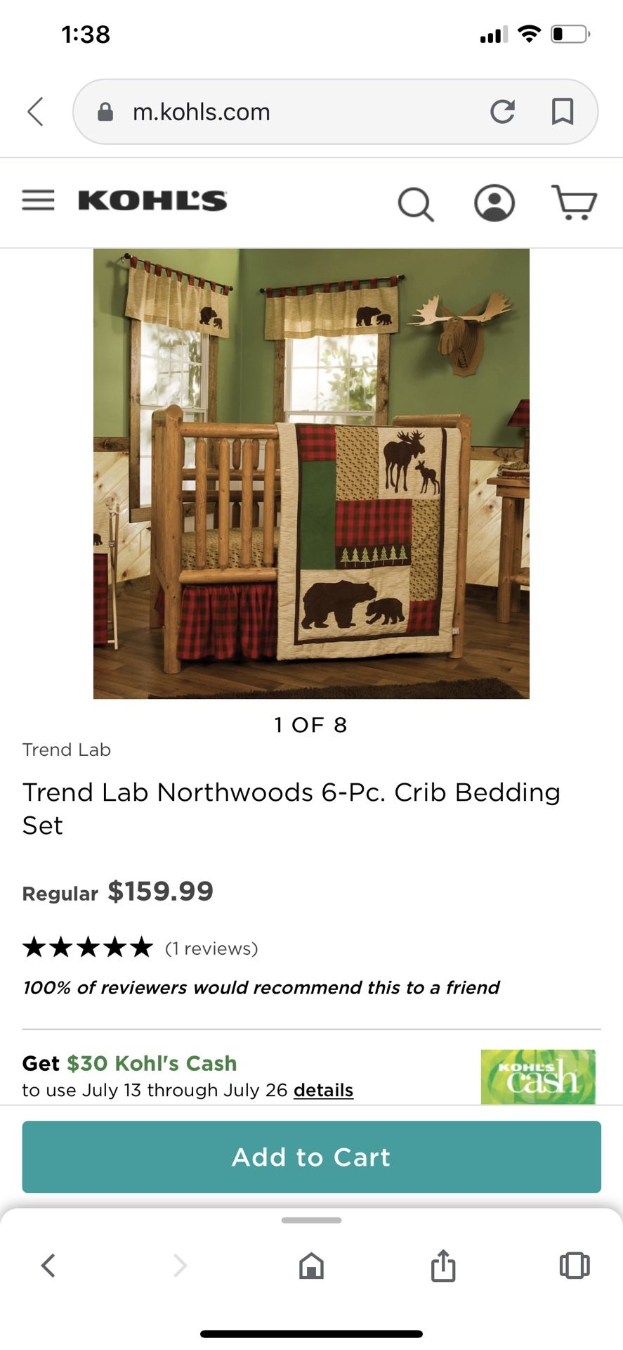 TREND LAB BABY CRIB BEDDING SET (WITH EXTRAS!!!)