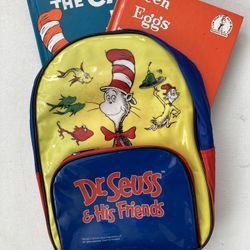 Vintage Dr Seuss Toddler Backpack W/books