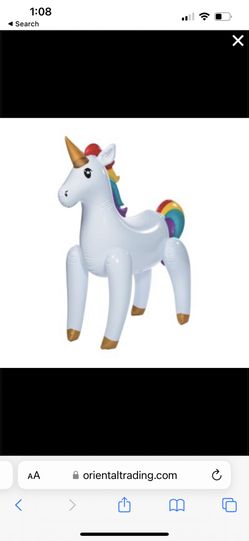 Party Decor Blow Up Unicorn 4ft
