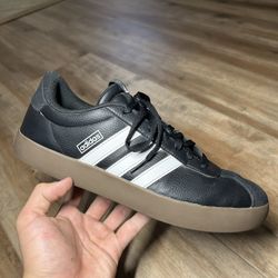 Adidas VL Court 2.0 Black White Gum Sneakers Men’s Size 11 US