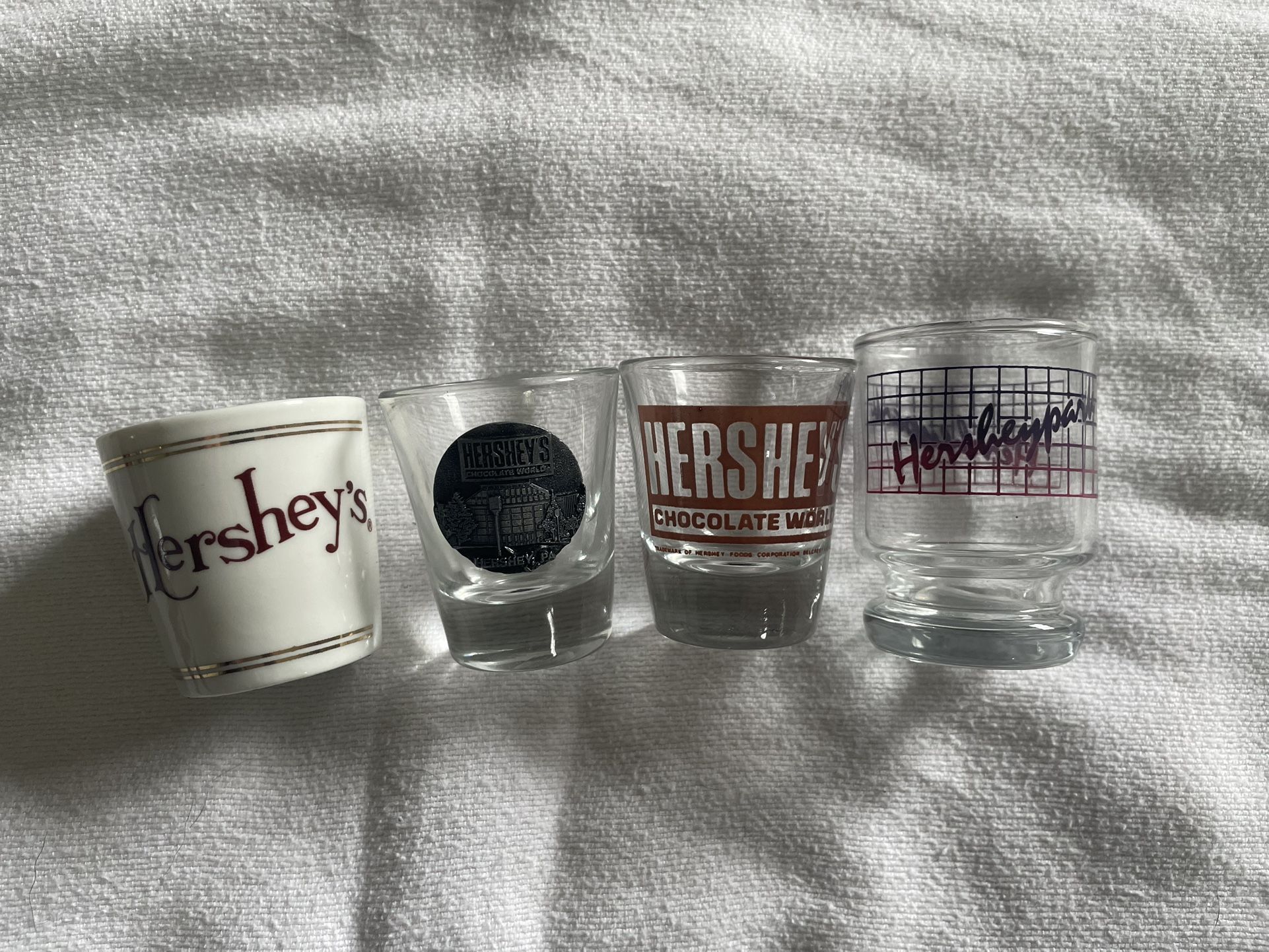 Set Of 4 Hersheys Shot Glasses