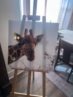 Pretty Wild; Wonderfully Cool Giraffe Photo on Acrylic Board: