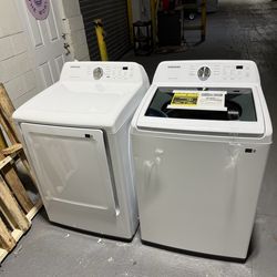 27” new Samsung top load washer dryer electric