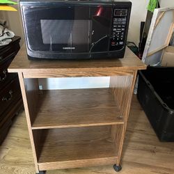 Microwave And Stand 