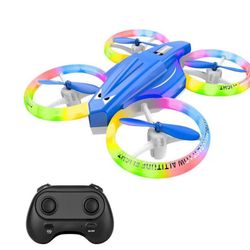 Drones for Kids With Cool Light, Kids Drone with 3D Flip, Altitude-Hold, Self-Rotation, Headless Mode, 3 Speed Modes, One-Click Take-off/Landing, Mini