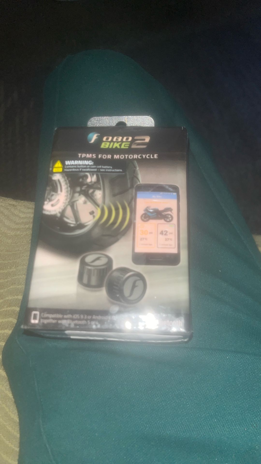 FOBO Bike 2 Tire Pressure Monitoring System (TPMS) for motorcycles.