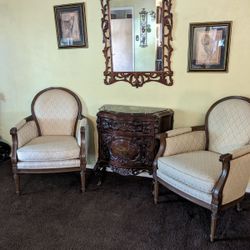 Furniture Pieces (chairs, mirror & table)