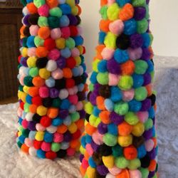 Pom Pom Mod Christmas Trees Decor 