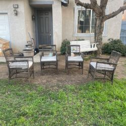 Four piece patio chair sets outdoor patio furniture patio chairs 🆕🚎🚛🆕