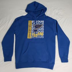 NWOT! ST. LOUIS BLUES Hockey Sweater w/ Kangaroo Pocket (L) 