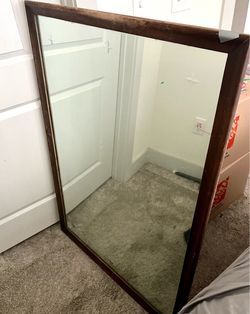 Large Wall Mirror with Wood Frame 4ftx2ft
