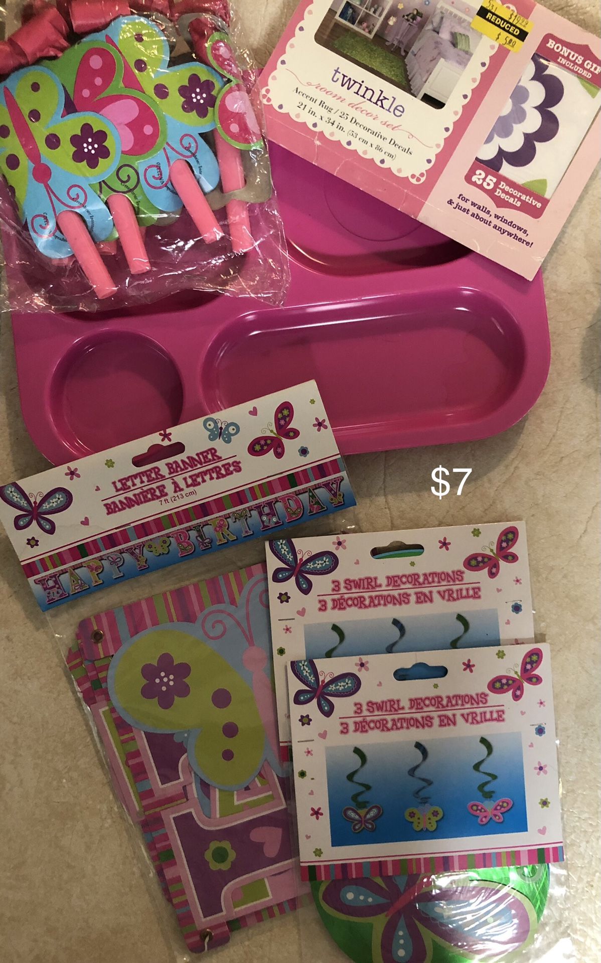 Butterfly party decorations and room decals