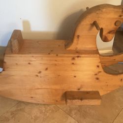 wooden rocking horse