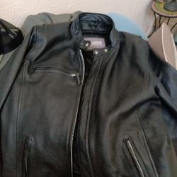 Wilson Leather Biker Jacket XL 