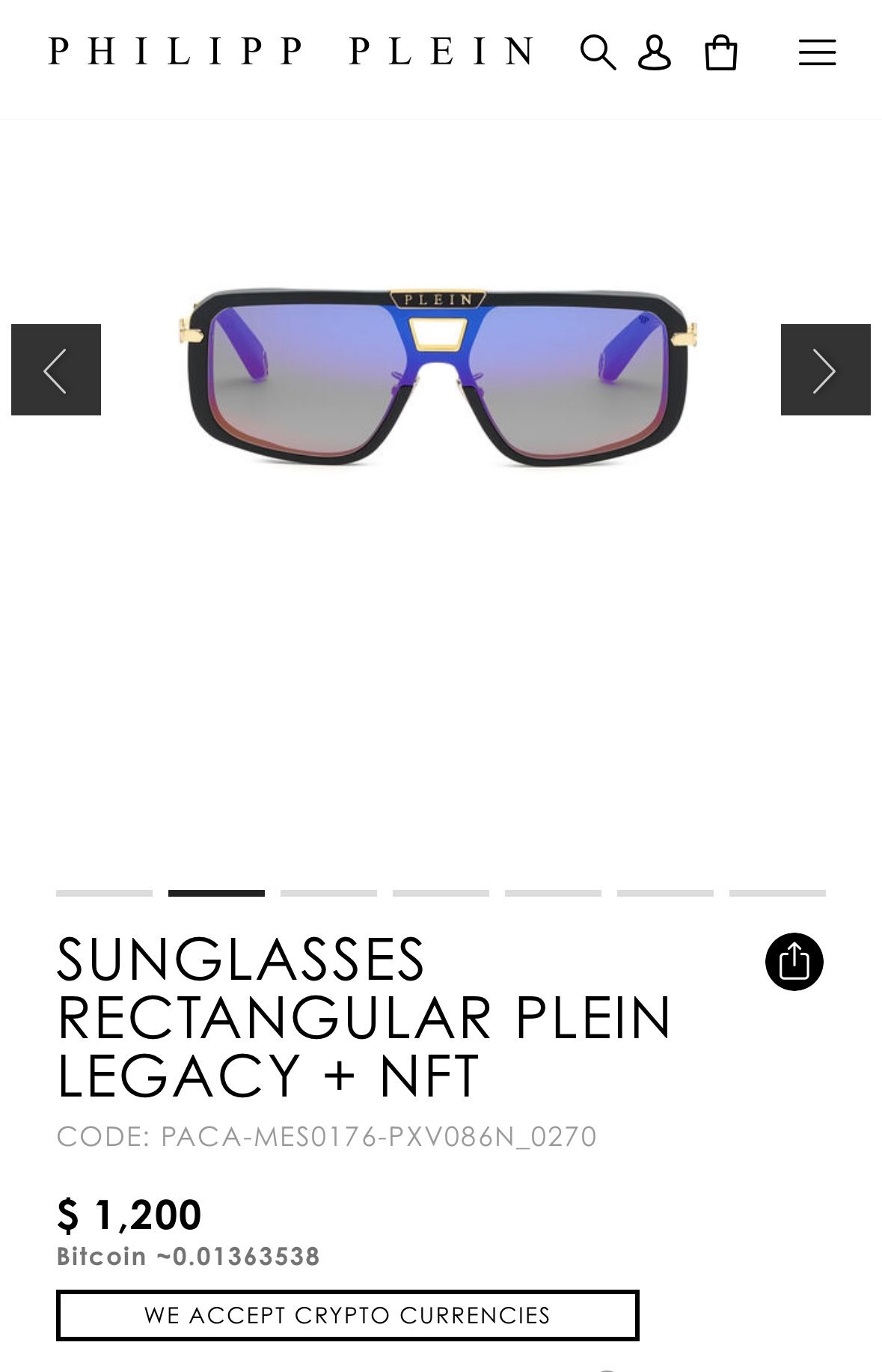 Sunglasses Rectangular Plein Legacy
