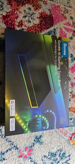Govee HDMI2.0 AI Gaming Sync Box Kit, 4K Gaming Box & 11.8FT RGBIC TV LED Backlight for 55-65 inch TVs, AI Lighting Effects, Works with Alexa Google A