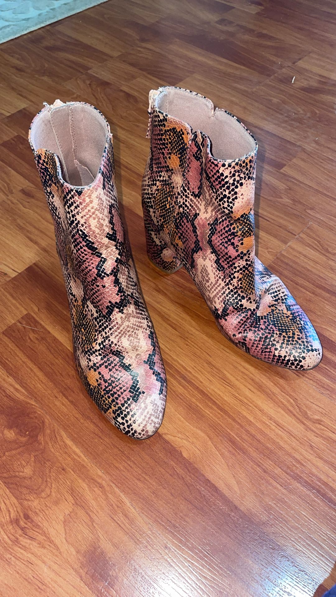 Snake Print Boots