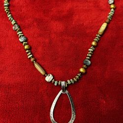 Silpada Sterling Silver Turquoise Pearl Abalone Shell Necklace 