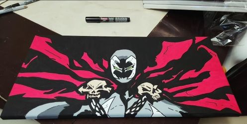 12x18 Inch Stretched Canvas Spawn Painting (Marvel)