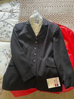 Dressage coat & stock tie-new